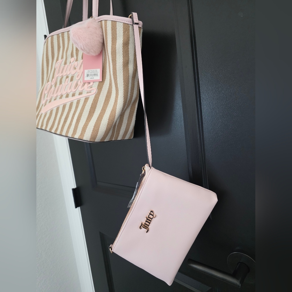 NWT Juicy Couture Free To Be Juicy Tote - Sandstone Stripe - Picture 3 of 6